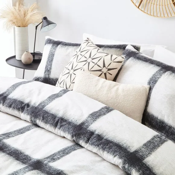 Yard Faux Mohair Stripe Navy 100% Cotton Duvet Cover & Pillowcase Set 3