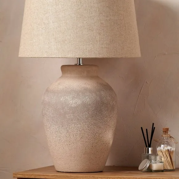 Pacific Lifestyle Rhone Ombre Sand Textured Tall Ceramic Table Lamp 2