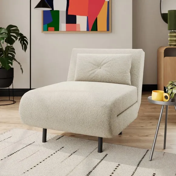 Phoebe Sherpa Single Chair Bed