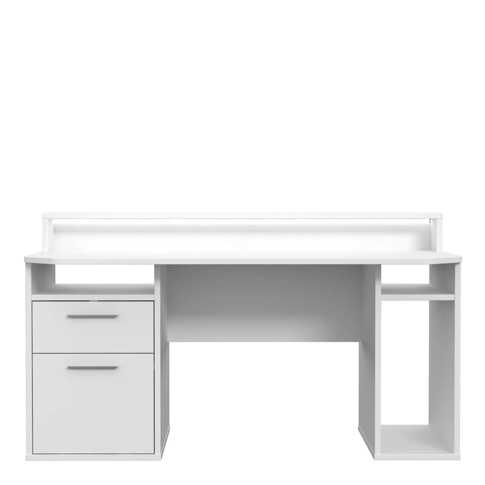Furniture To Go Loadout White Gaming Desk with Colour Changing LED 2