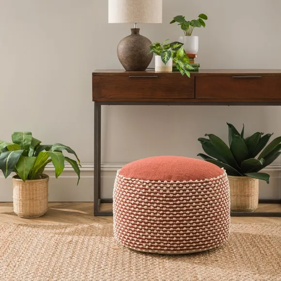 Jersey Bobble Round Pouffe 1