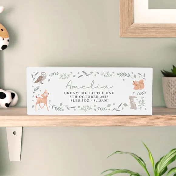 Personalised Woodland Animals Nursery Ornament 2