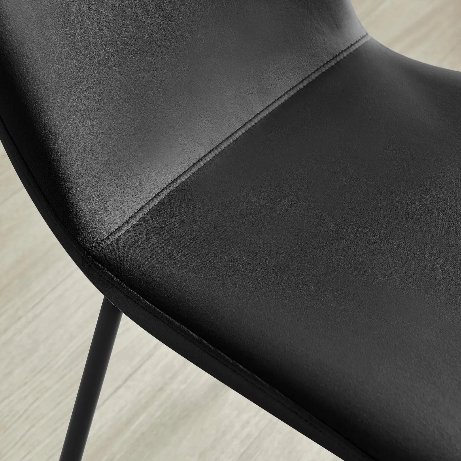 FurnitureboxUK 2 x Asti Black Velvet Dining Chairs 6