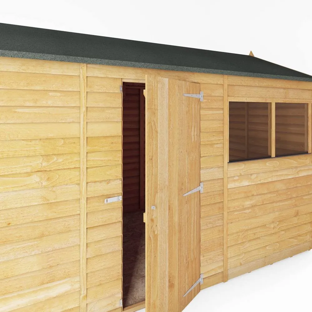 Mercia 10 x 6 Feet Overlap Reverse Apex Shed - L190.5 x W299.4 x H221.8 cm in Brown 6