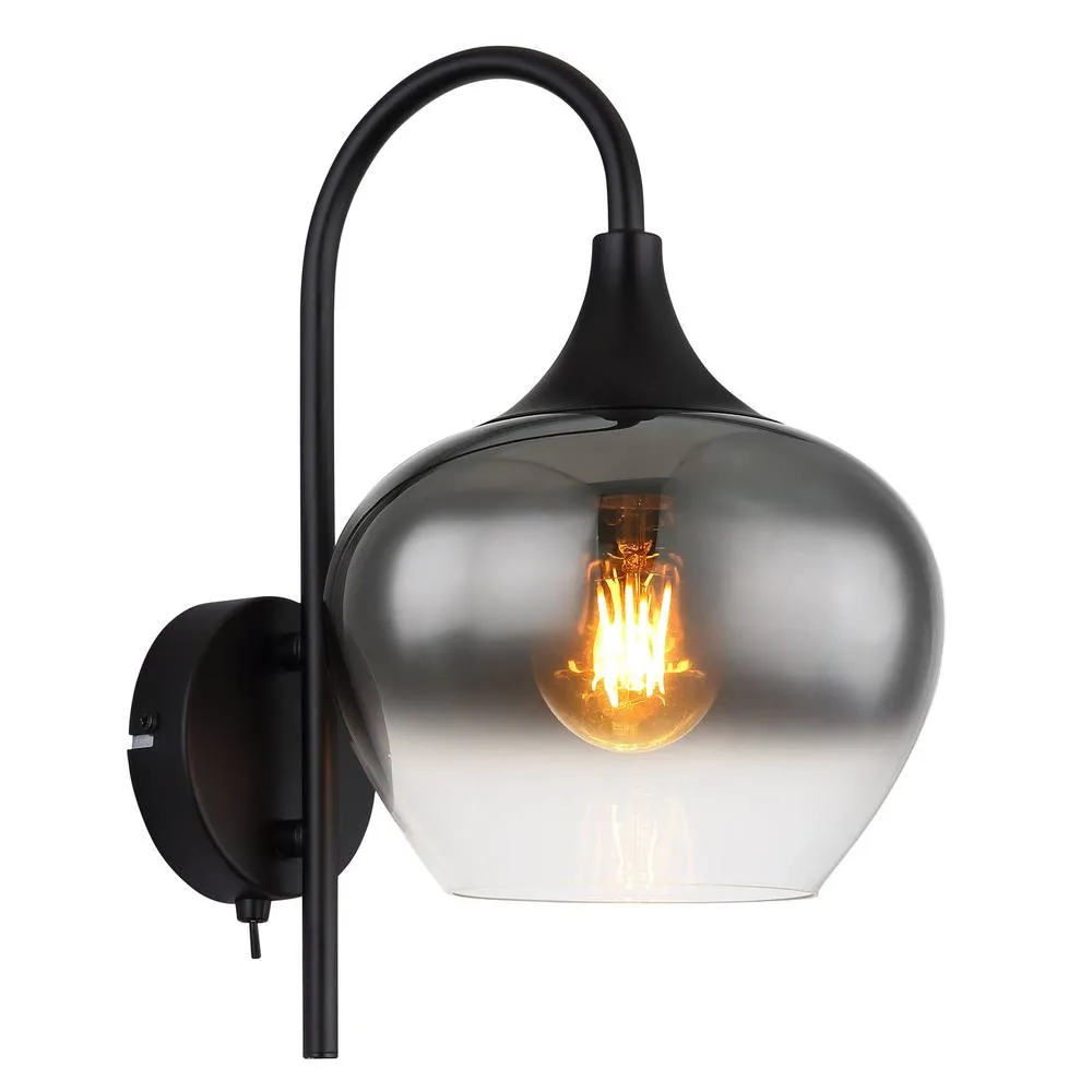 Netlighting Maxy Dome Wall Lamp Matt Black 1x E27
