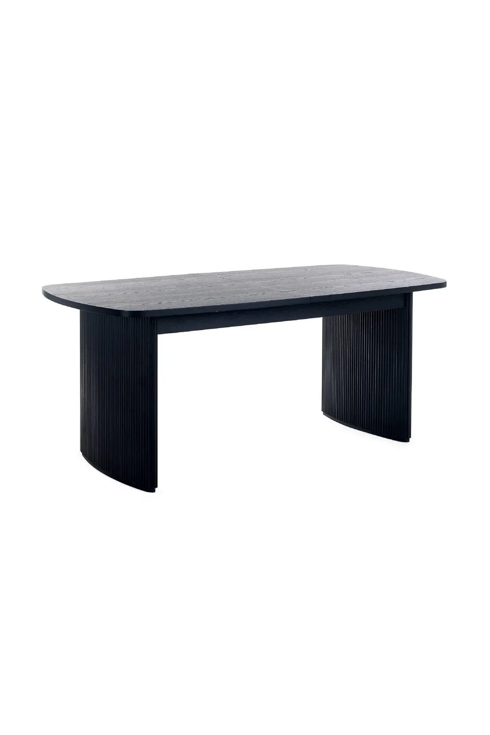 Julian Bowen Louis Fluted Rectangular Extending 4-6 Seater Dining Table in Black 6