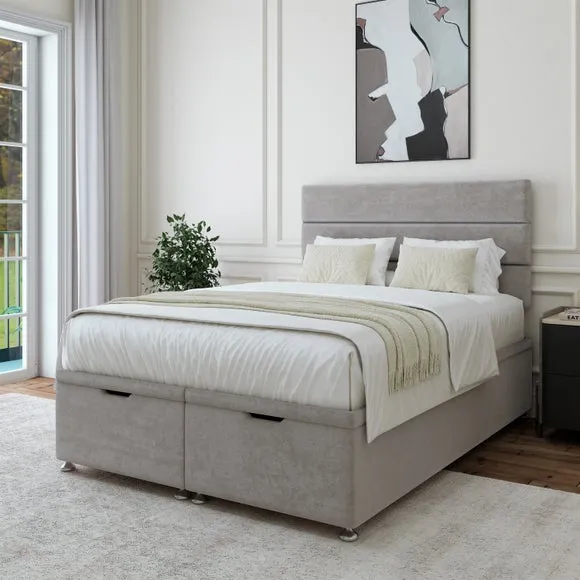 Plush Chenille End of Bed Ottoman Base