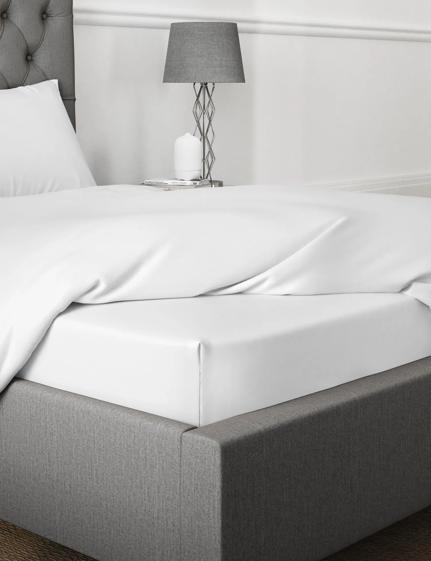 M&S Egyptian Cotton 400 Thread Count Sateen Deep Fitted Sheet