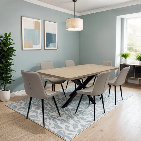 Dalton 4-6 Seater Large Extendable Dining Table, Brown