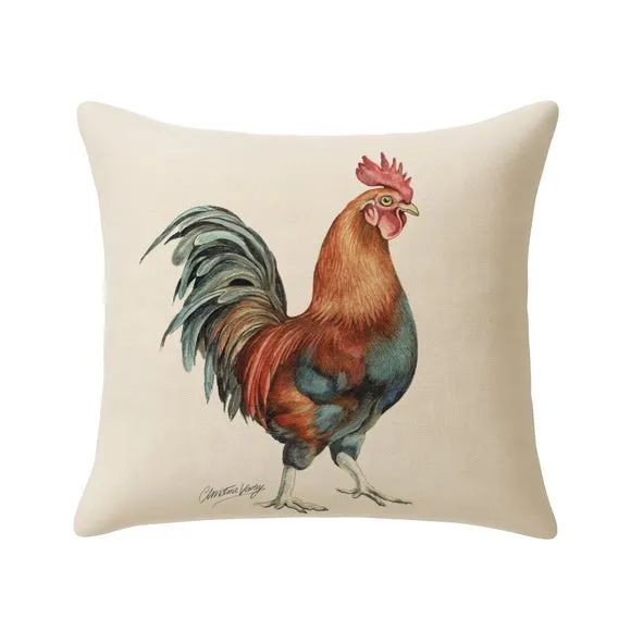 Christine Varley Cockerel Square Cushion 3