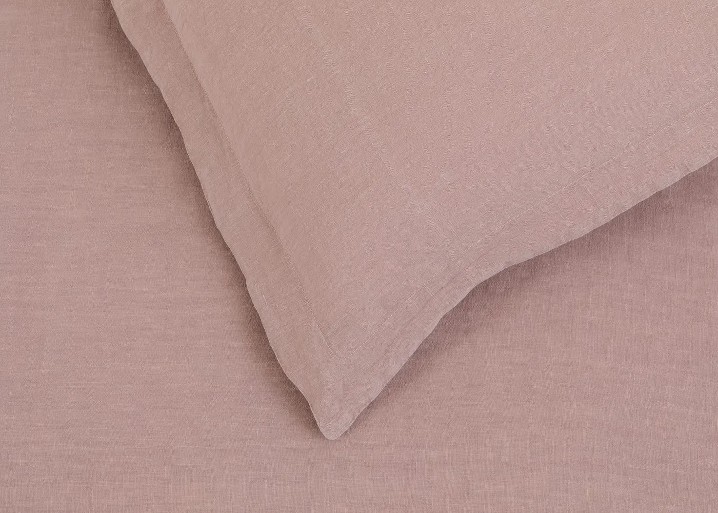 Heal's Washed Linen Dusky Pink Oxford Pillowcase