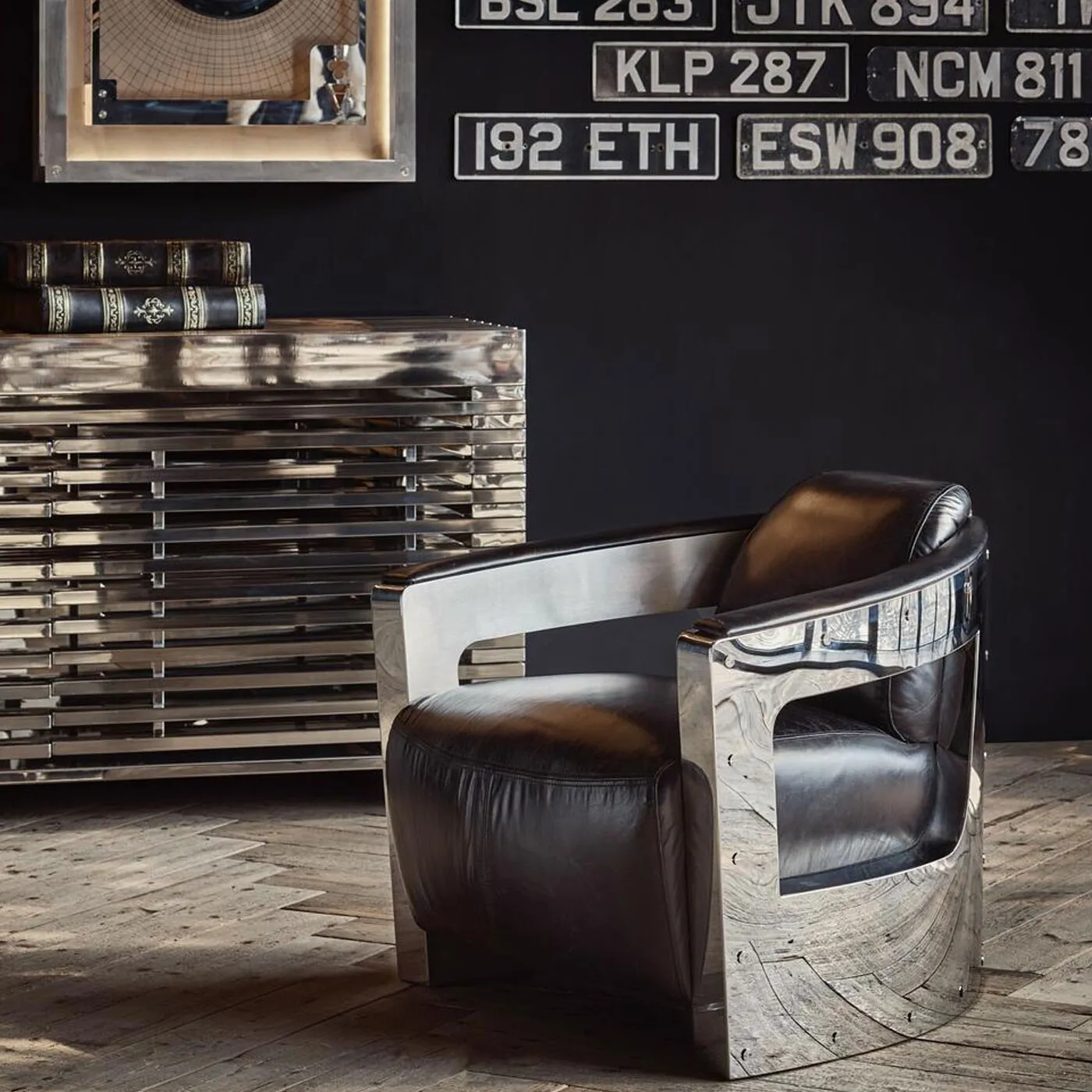 Timothy Oulton Mars Armchair Mk3, Black Leather | Barker & Stonehouse 2