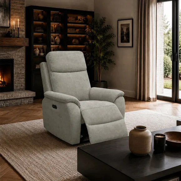 Aspire Kingsmere Chenille Power Recliner Armchair 2