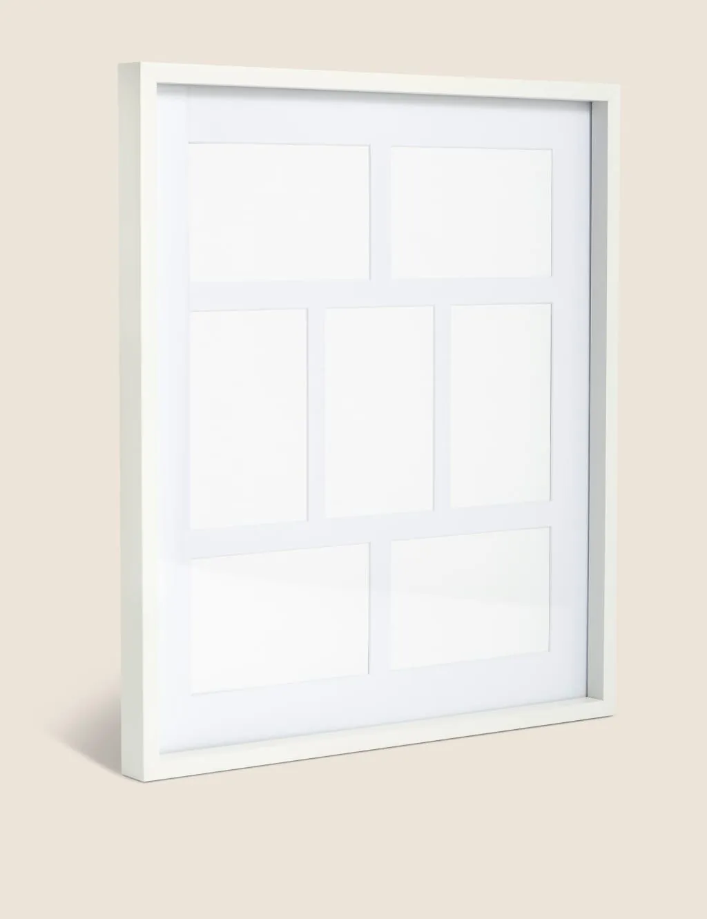 M&S 7 Aperture Photo Frame 4x6 inch White