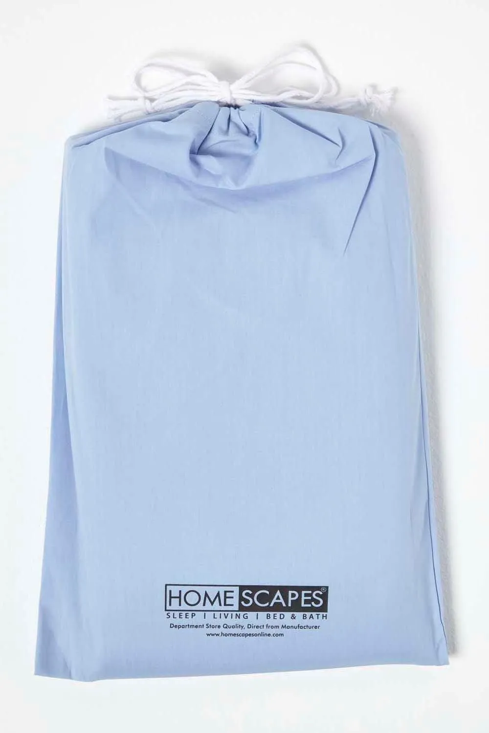 Homescapes Cotton Cot Bed Fitted Sheets 200 Thread Count, 2 Pack in Blue 5