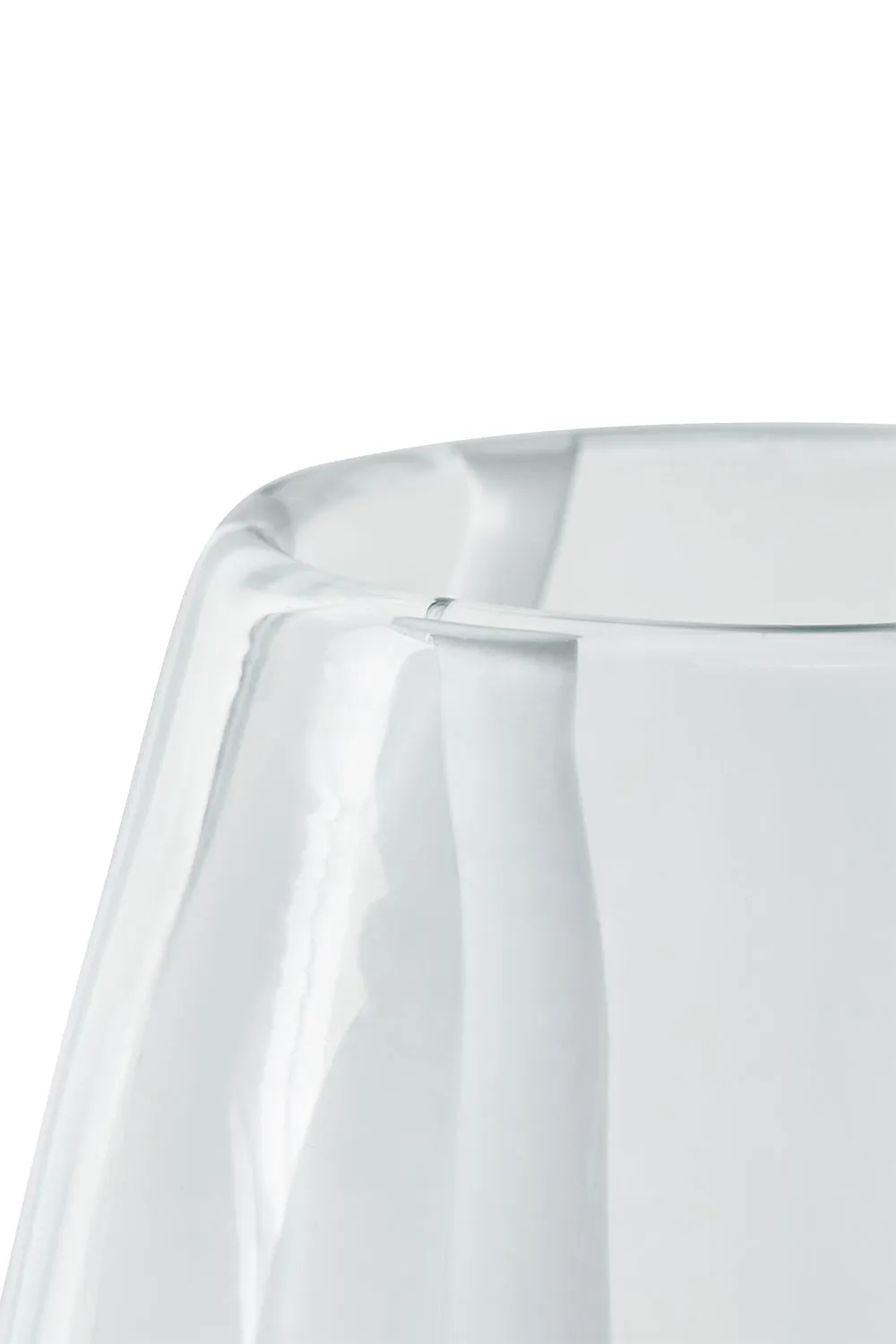 BHS Clear Glass & Opal Vase 3