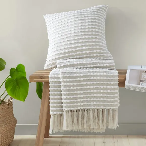 Catherine Lansfield Stab Stitch Throw Blanket 125cm x 150cm 3