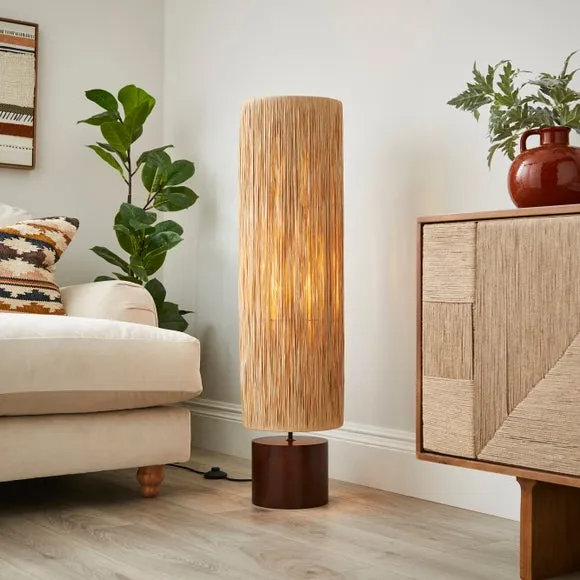 Niki Raffia Floor Lamp