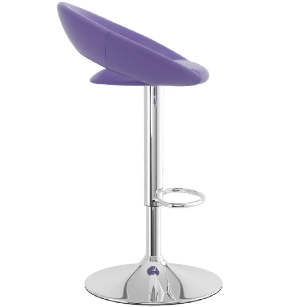 netfurniture Serene Purple Padded Kitchen Breakfast Bar Stool Height Adjustable 4