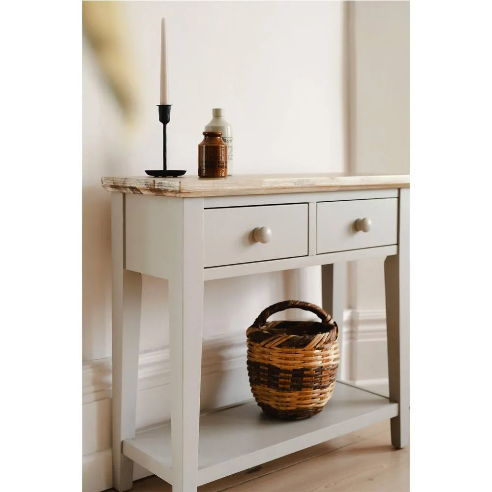 Statement Furniture Florence Console Table with 2 Drawers in Taupe