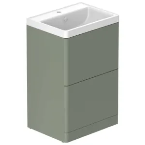 Nexa By VADO Veva Dawn Green Freestanding Vanity Unit & Mineral Cast Basin - 500mm