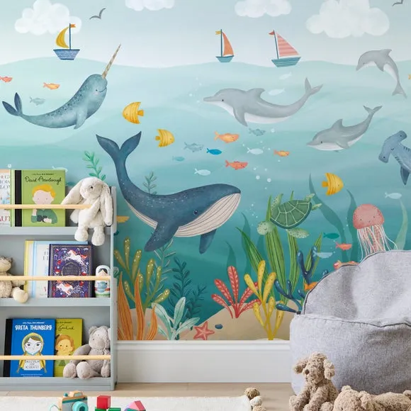 Kids Under the Sea Wall Mural 3