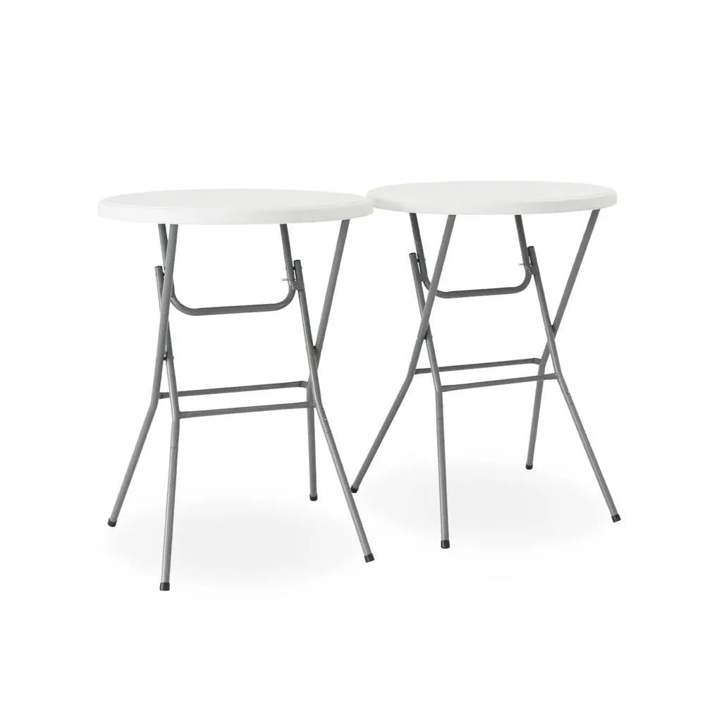 sweeek Pair of foldable high tables in White 2
