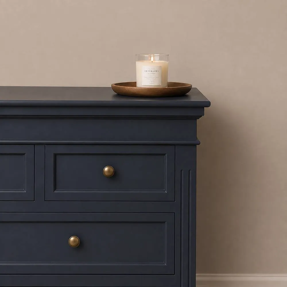 Melody Maison Large Navy Black 7 Drawer Chest Of Drawers - Daventry Navy Black Range 5