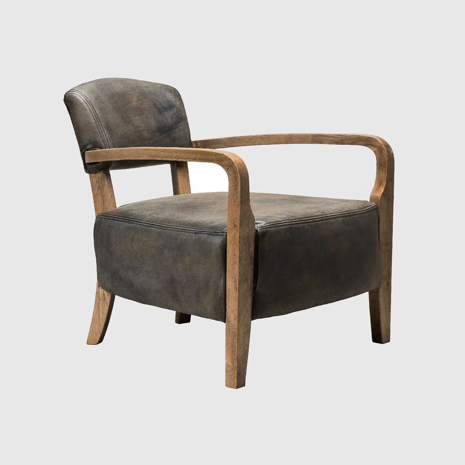 Timothy Oulton Cabana Armchair, Black Leather | Barker & Stonehouse 2