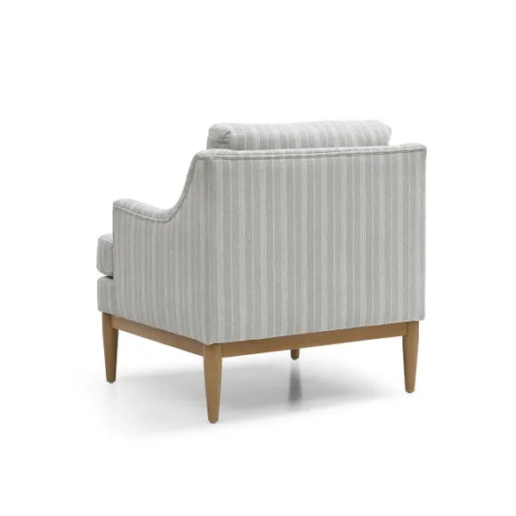 Zella Natural Striped Chenille Occasional Chair 5
