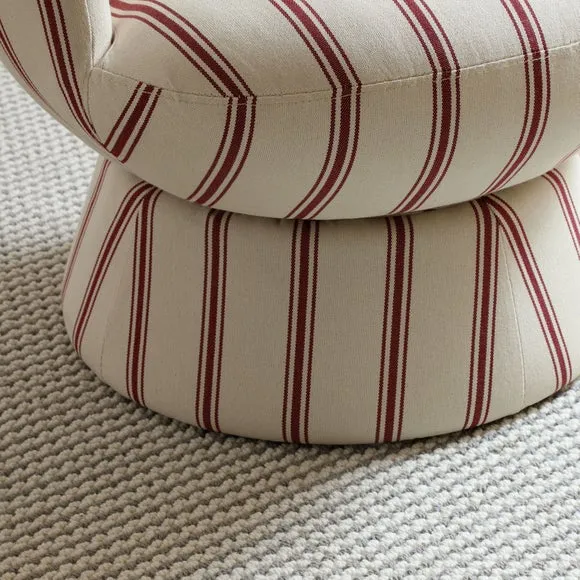 Tulip Folkstone Stripe Curved Swivel Accent Chair 5