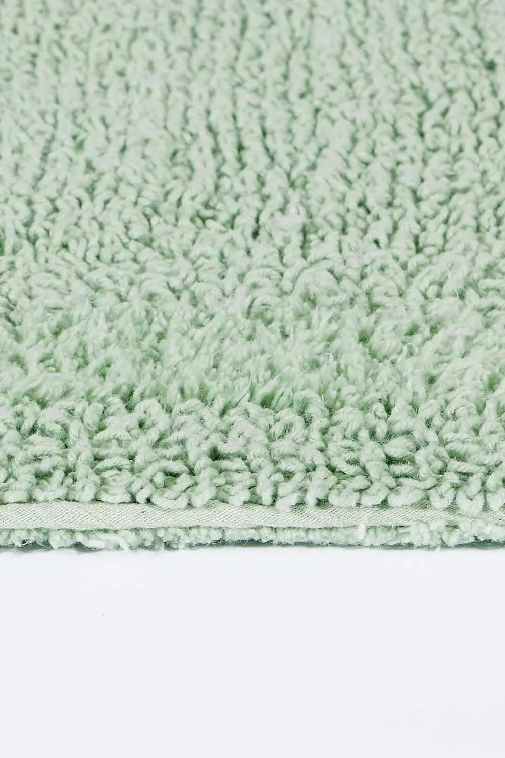 Homescapes Luxury Square Bath Mat 1600GSM 100% Cotton Reversible Shower Mat, 50cm in Pale Green 5