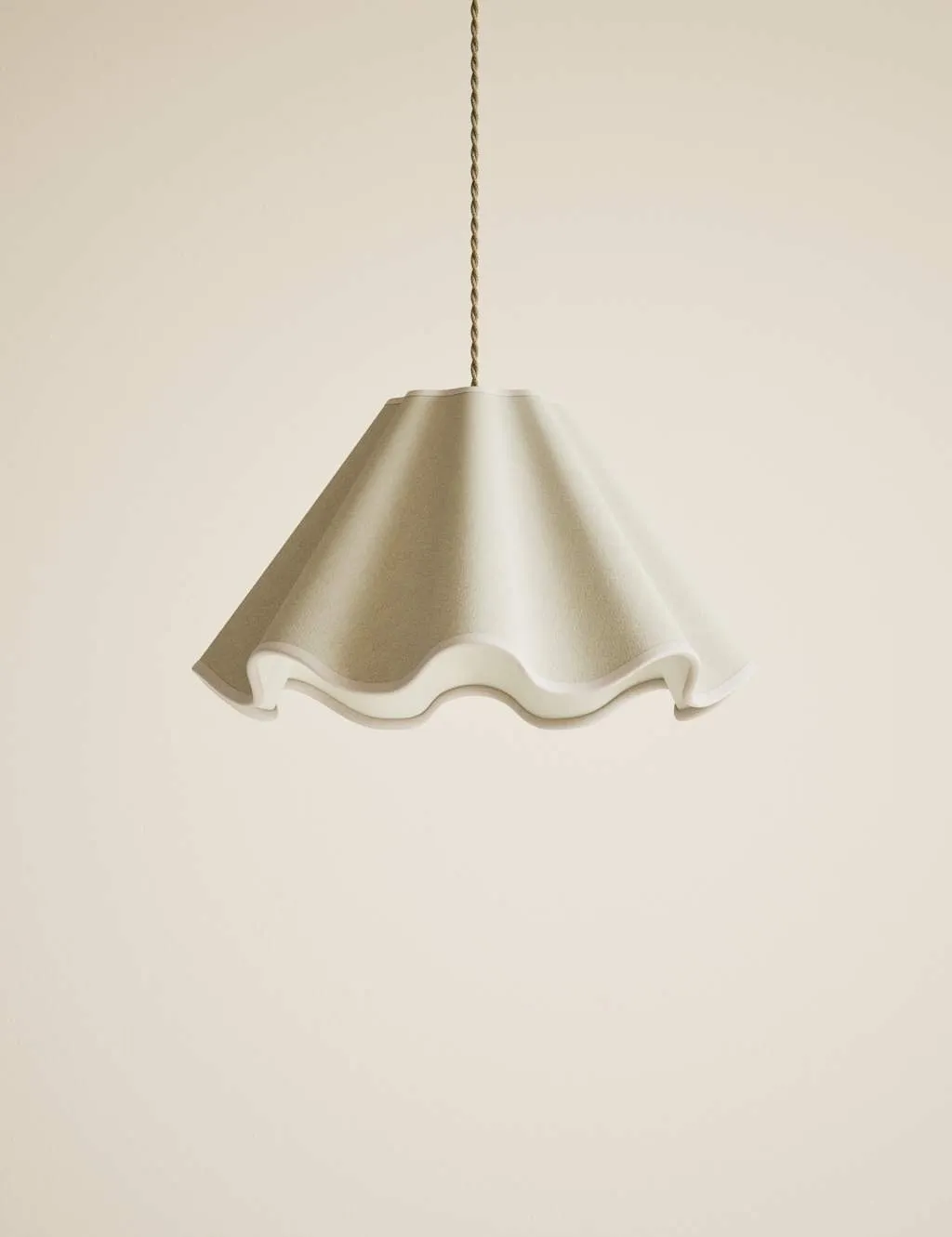 M&S Fabric Wave Scallop Shade Pink