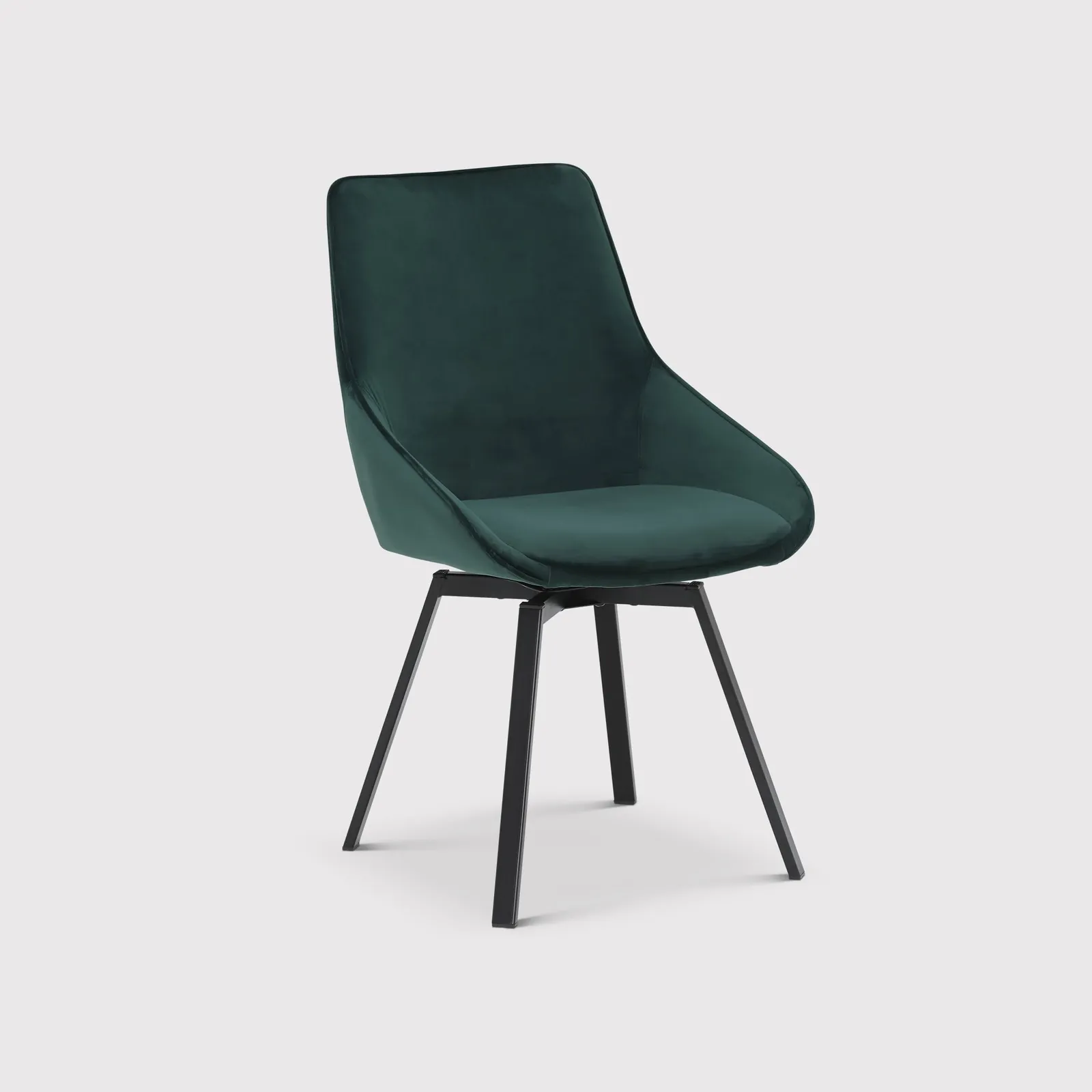 Beckton Leisure Swivel Dining Chair, Green Velvet | Barker & Stonehouse 3