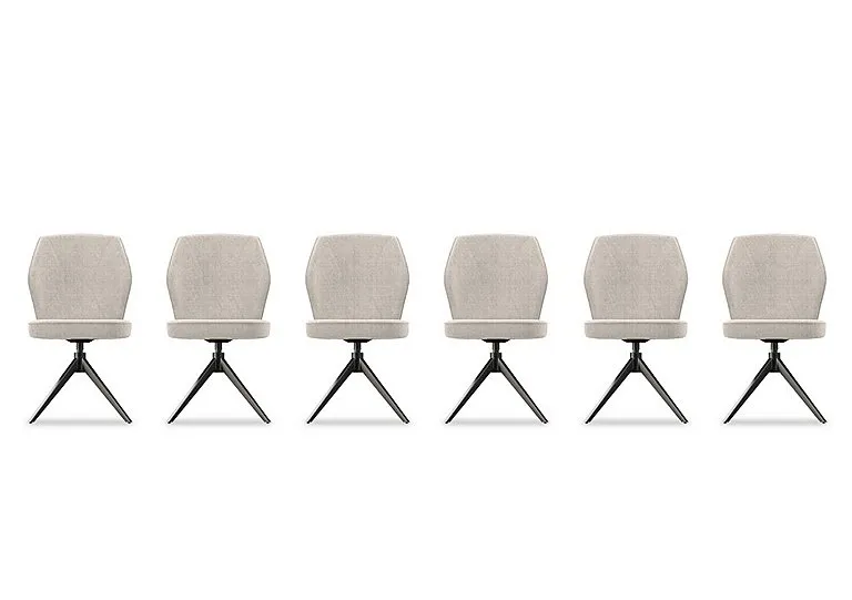 Julio Set of 6 Swivel Dining Chairs