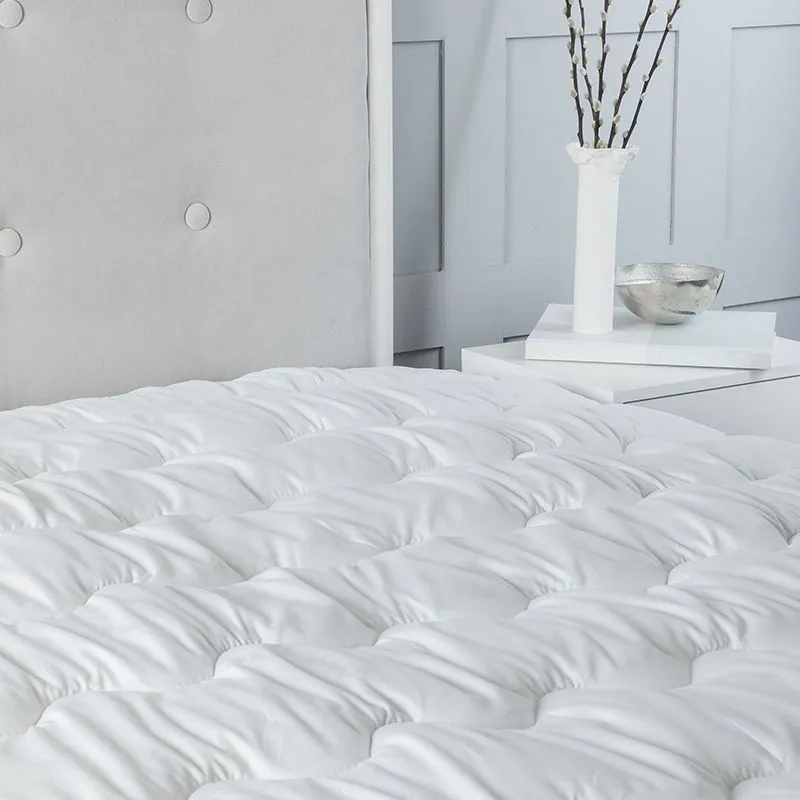 Snug City Dual Layer Mattress Topper Air Flow Hypo Allergenic Soft Touch Bedding in White