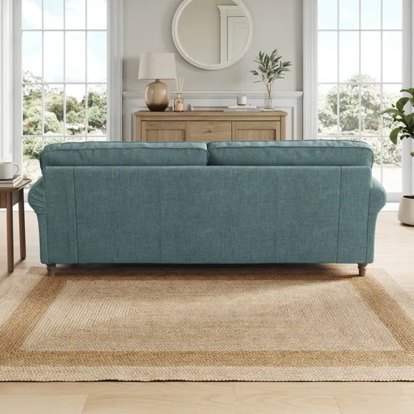 Flori Tonal Plush Chenille 4 Seater Sofa 3