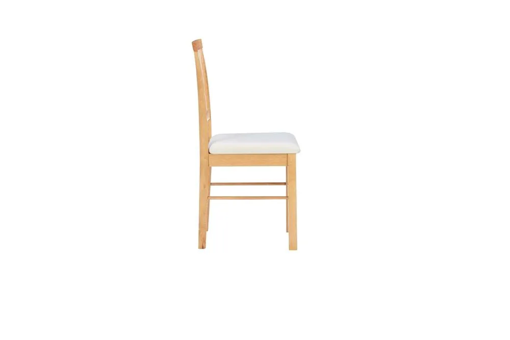 Birlea Pair of Solid Wood chairs in Oak finish in Brown 5