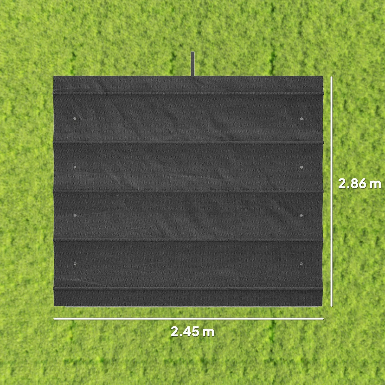 OUTSUNNY 2.86 x 2.45 m Pergola Cover Replacement for 3x2 m Frame in Dark Grey 3