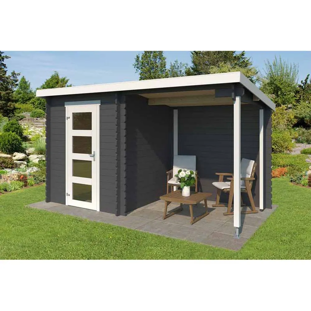 Lasita Maja Ltd Jelle 175 Plus-Log Cabin, Home Office - L390xW214.4xH210.9 cm in Brown 3