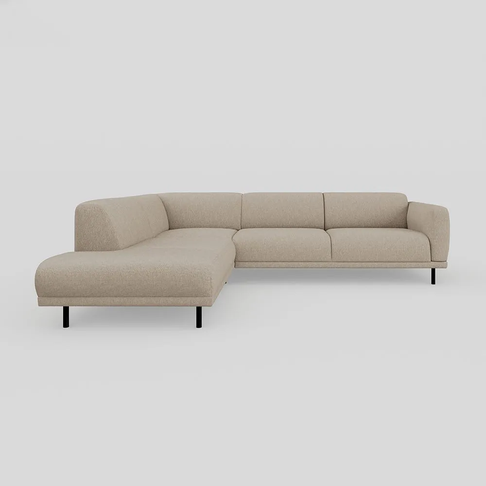 Heal's Harri 3 Str Open End Sofa LHF Broadweave Putty 1