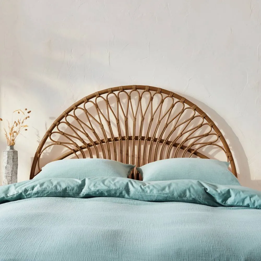 sweeek Dark Rattan Headboard in Beige 4
