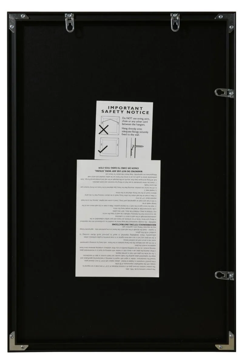 MirrorOutlet Black Aluminium Edged Wall Mirror 16" X 24" (40CM X 60CM) 6