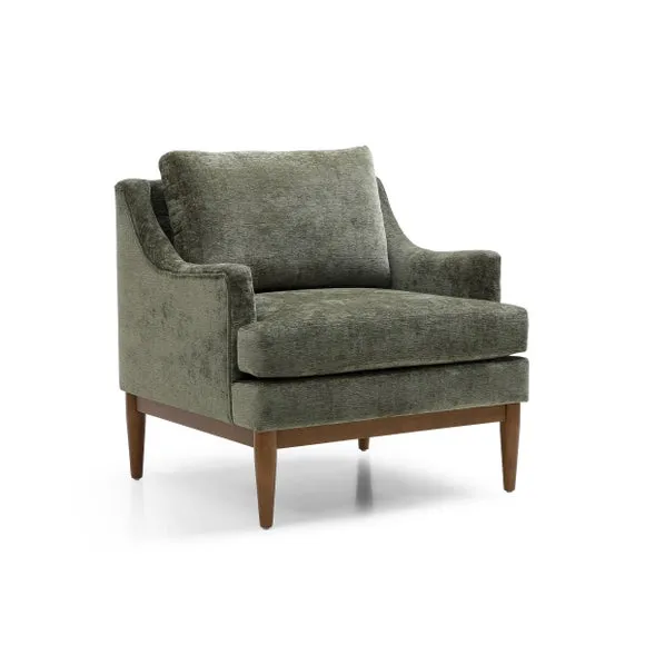 Zella Olive Chenille Occasional Chair 3