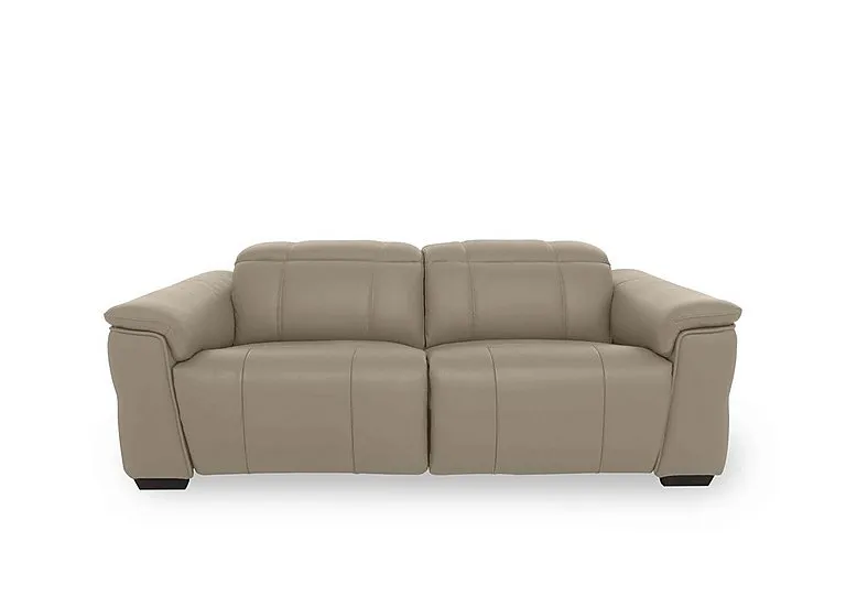 Inca NC Leather 3 Seater Power Recliner Sofa with Power Headrests - Oyster