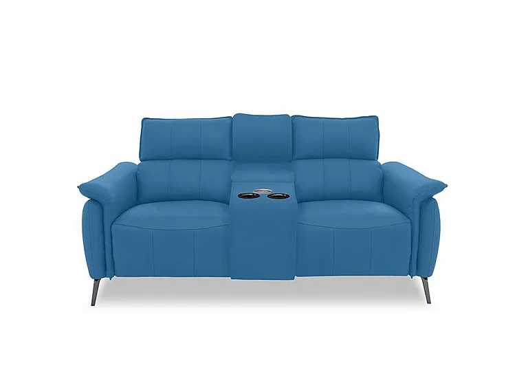 Jude Leather 2 Seater Power Recliner Sofa with Smart Console and Power Headrests
