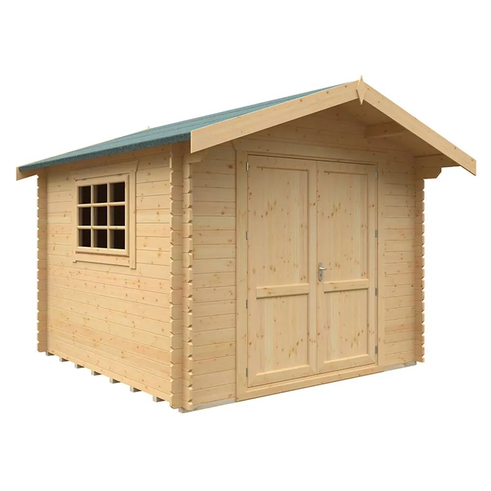 Buttercup Farm 10x10 The Marlborough 28mm Cabin - L295 x W295 x H261.6 cm in Natural
