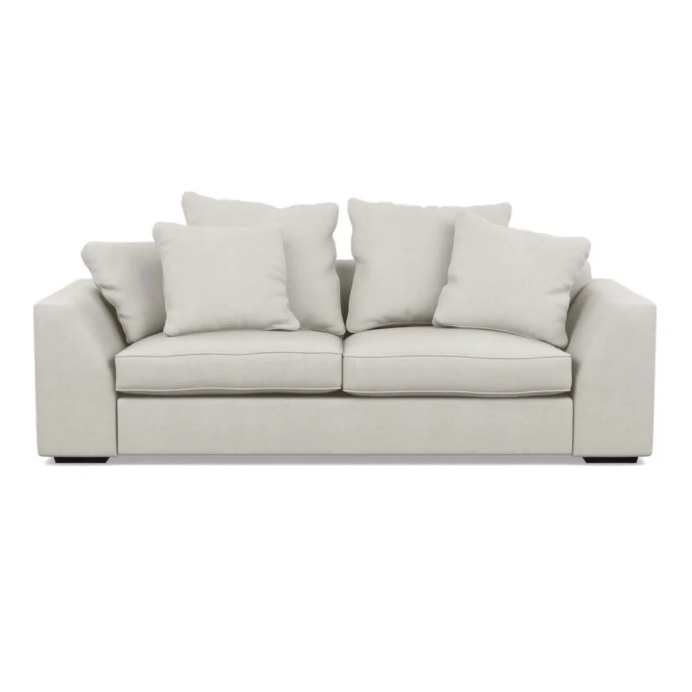 Heal's Cumulus 4 Seater Sofa Capelo Linen-Cotton Sea Salt Black Feet 2