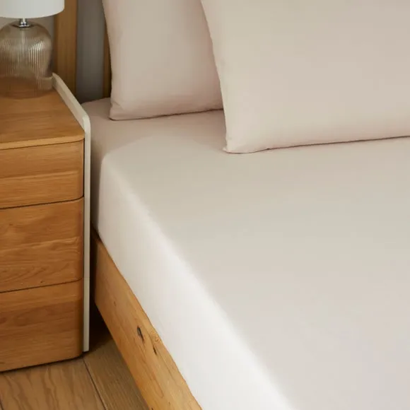 Soft Cotton Plain Fitted Sheet