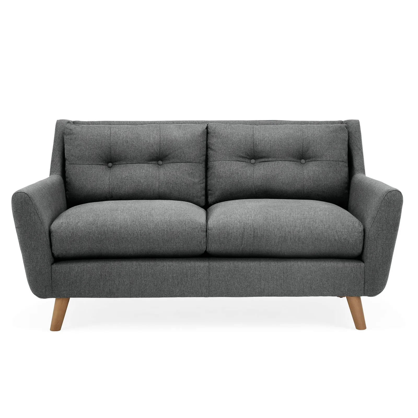 Halston Fabric 2 Seater Sofa Grey